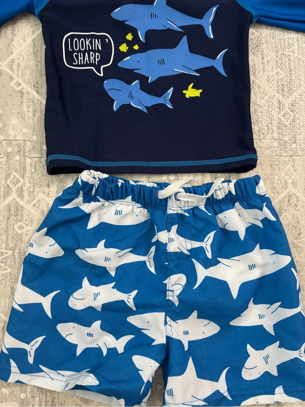Gerber Baby Boy/Toddler Shark Rashguard Swim Set